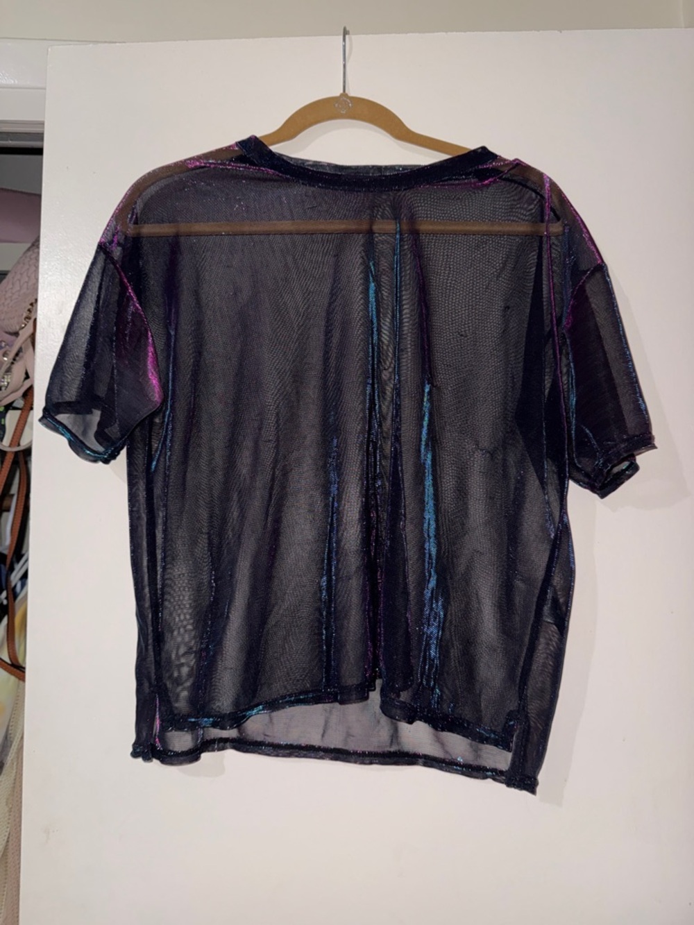 Purple and Blue two tone mesh t-shirt